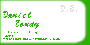 daniel bondy business card